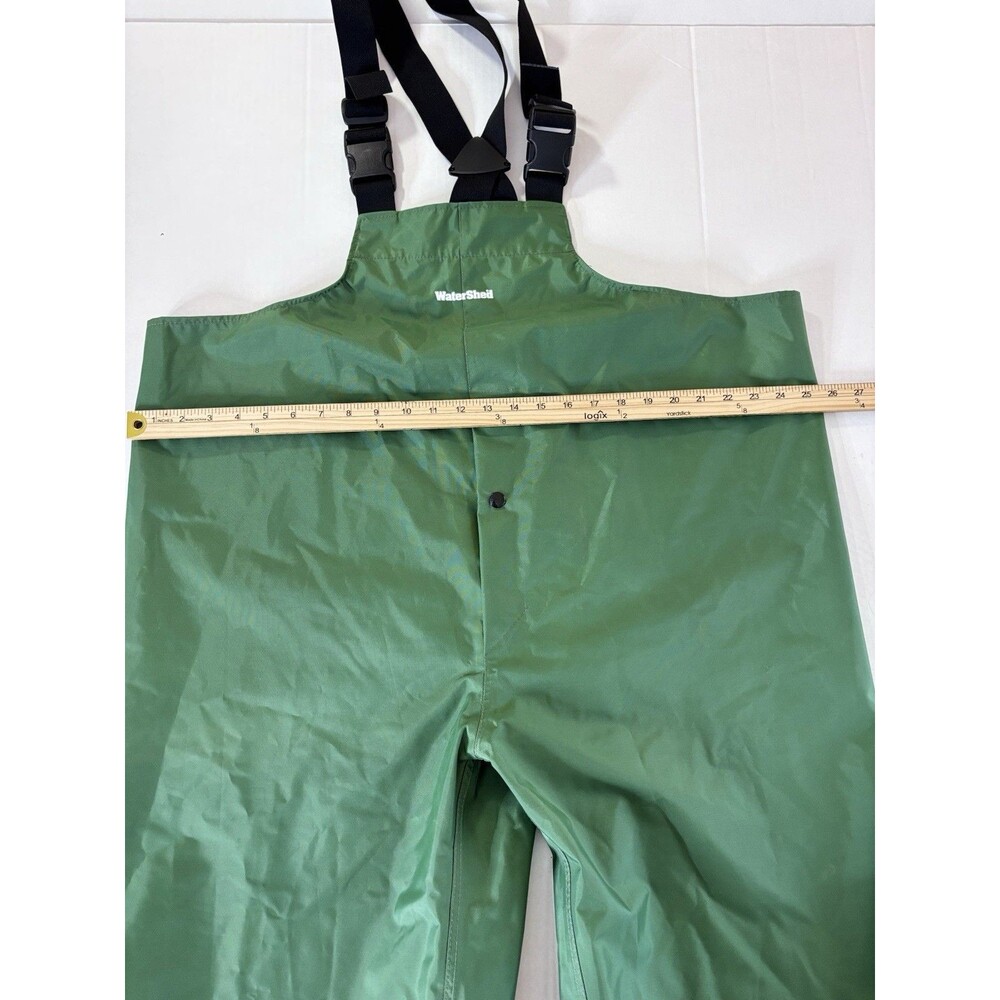 Watershed 300 Series Waterproof Rain Suit Jacket L Pants Green Hooded USA Made - Picture 13 of 16